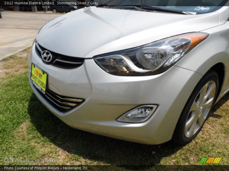 Shimmering Silver / Gray 2012 Hyundai Elantra Limited