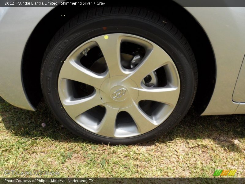 Shimmering Silver / Gray 2012 Hyundai Elantra Limited