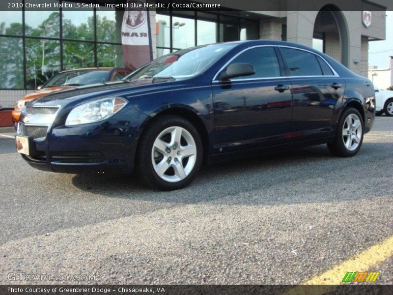 Imperial Blue Metallic / Cocoa/Cashmere 2010 Chevrolet Malibu LS Sedan