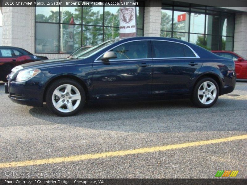 Imperial Blue Metallic / Cocoa/Cashmere 2010 Chevrolet Malibu LS Sedan