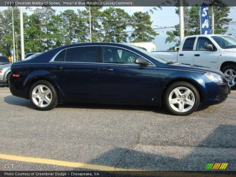 Imperial Blue Metallic / Cocoa/Cashmere 2010 Chevrolet Malibu LS Sedan