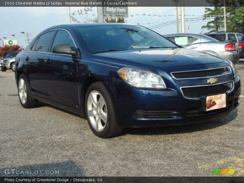 Imperial Blue Metallic / Cocoa/Cashmere 2010 Chevrolet Malibu LS Sedan