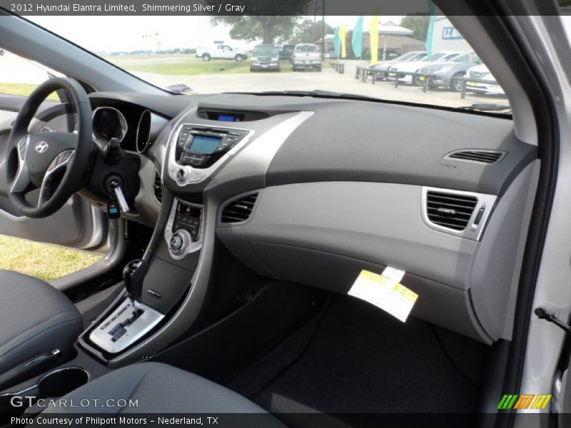 Dashboard of 2012 Elantra Limited