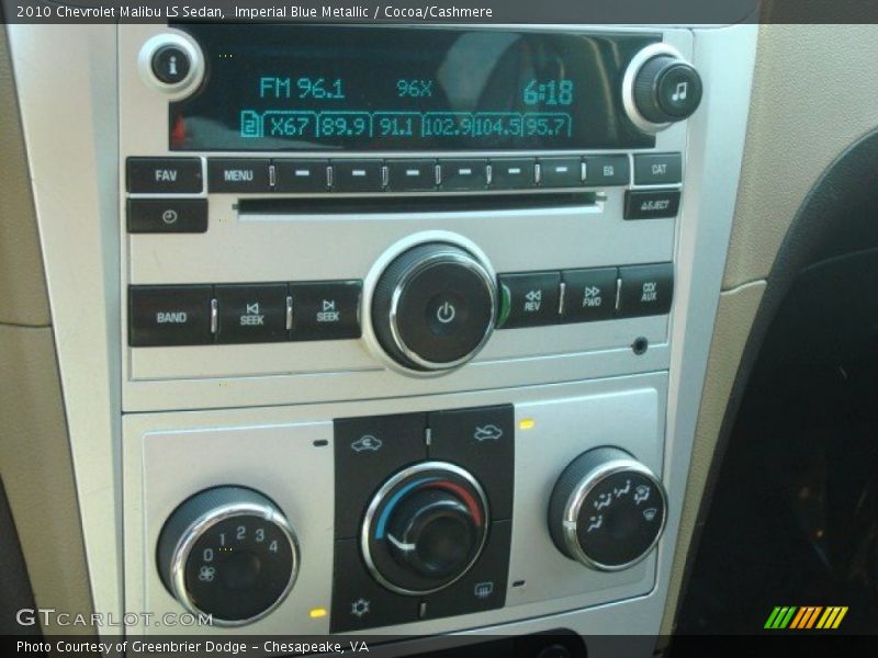 Imperial Blue Metallic / Cocoa/Cashmere 2010 Chevrolet Malibu LS Sedan