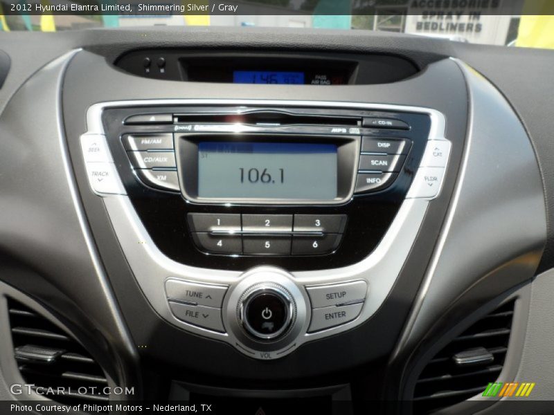 Controls of 2012 Elantra Limited