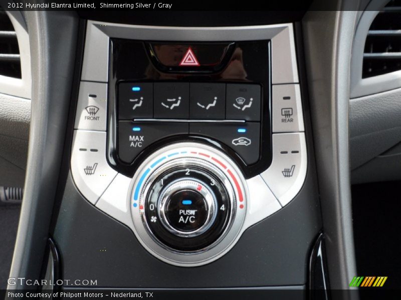 Controls of 2012 Elantra Limited