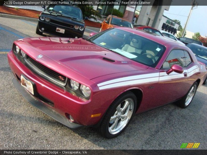 Furious Fuchsia / Pearl White Leather 2010 Dodge Challenger R/T Classic Furious Fuchsia Edition
