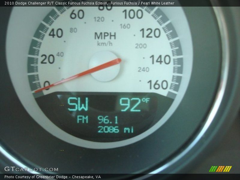 Furious Fuchsia / Pearl White Leather 2010 Dodge Challenger R/T Classic Furious Fuchsia Edition