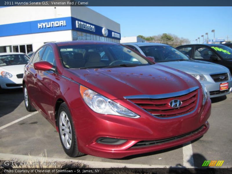Venetian Red / Camel 2011 Hyundai Sonata GLS