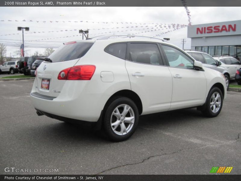 Phantom White Pearl / Black 2008 Nissan Rogue SL AWD