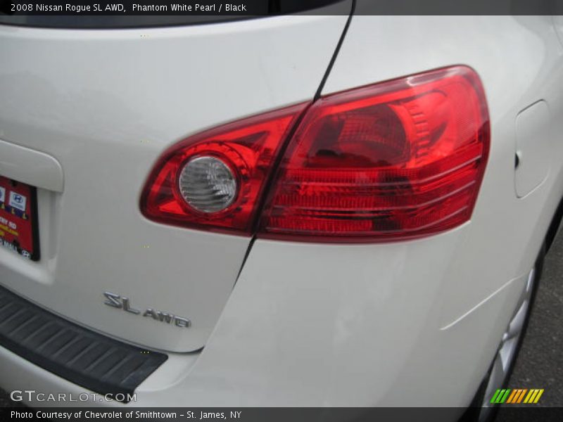 Phantom White Pearl / Black 2008 Nissan Rogue SL AWD