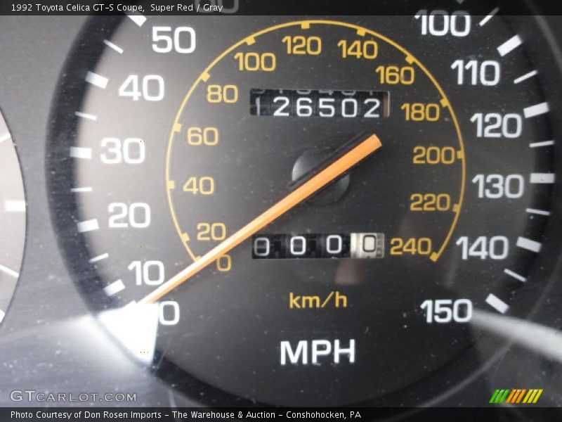 Super Red / Gray 1992 Toyota Celica GT-S Coupe