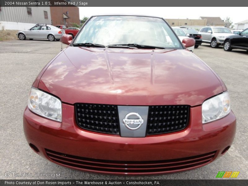 Inferno Red / Sage 2004 Nissan Sentra 1.8 S