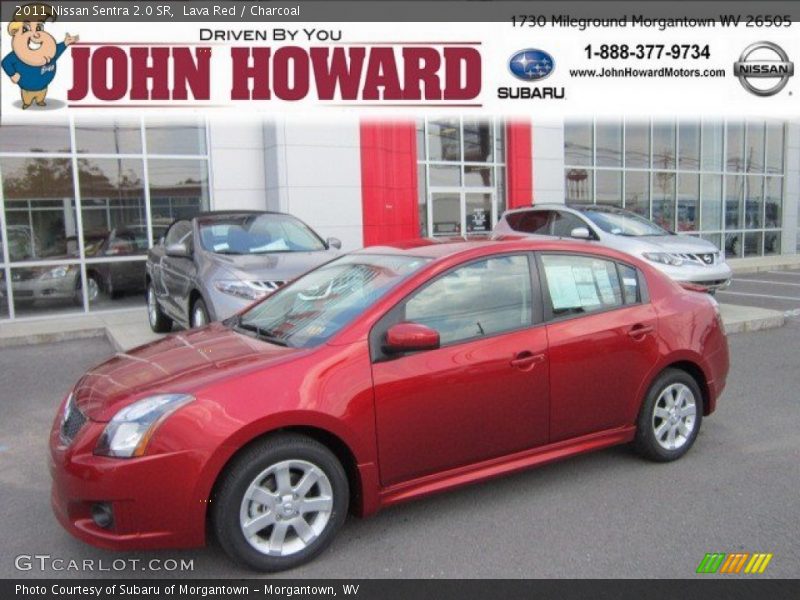 Lava Red / Charcoal 2011 Nissan Sentra 2.0 SR