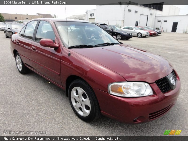 Inferno Red / Sage 2004 Nissan Sentra 1.8 S