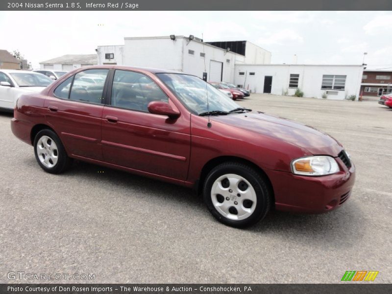 Inferno Red / Sage 2004 Nissan Sentra 1.8 S