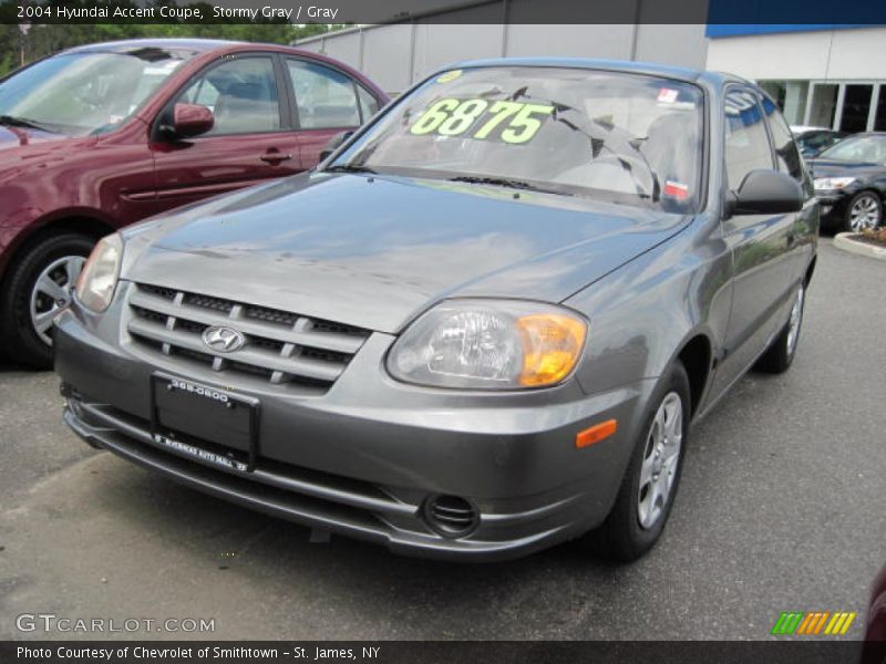 Stormy Gray / Gray 2004 Hyundai Accent Coupe