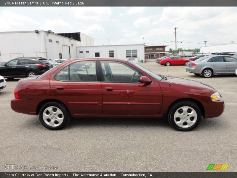 Inferno Red / Sage 2004 Nissan Sentra 1.8 S