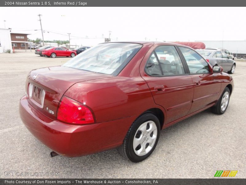 Inferno Red / Sage 2004 Nissan Sentra 1.8 S