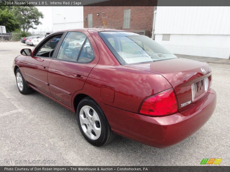 Inferno Red / Sage 2004 Nissan Sentra 1.8 S
