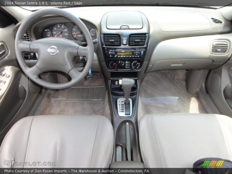 Inferno Red / Sage 2004 Nissan Sentra 1.8 S