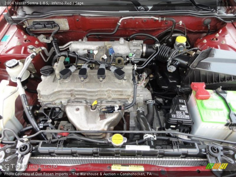 Inferno Red / Sage 2004 Nissan Sentra 1.8 S