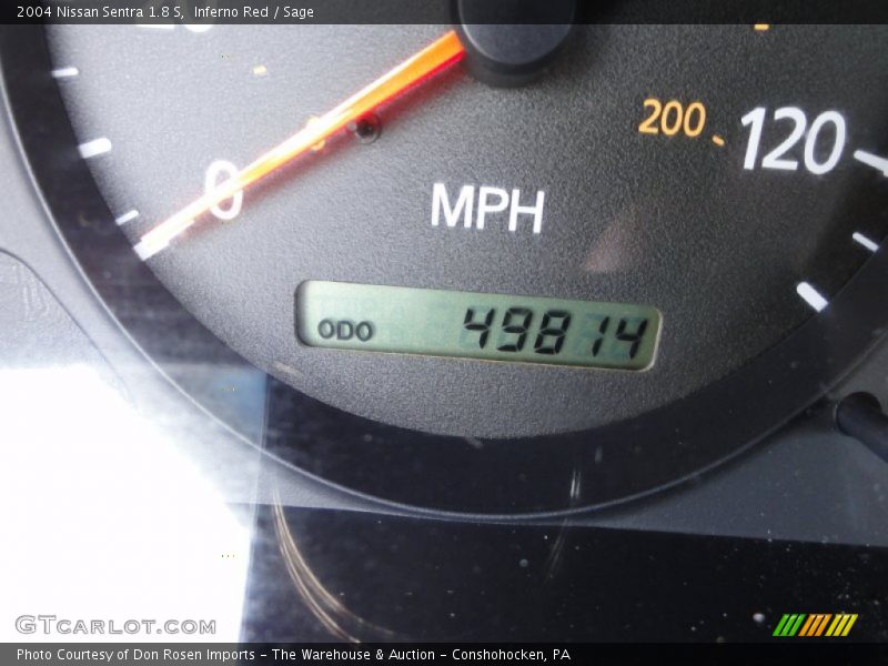 Inferno Red / Sage 2004 Nissan Sentra 1.8 S