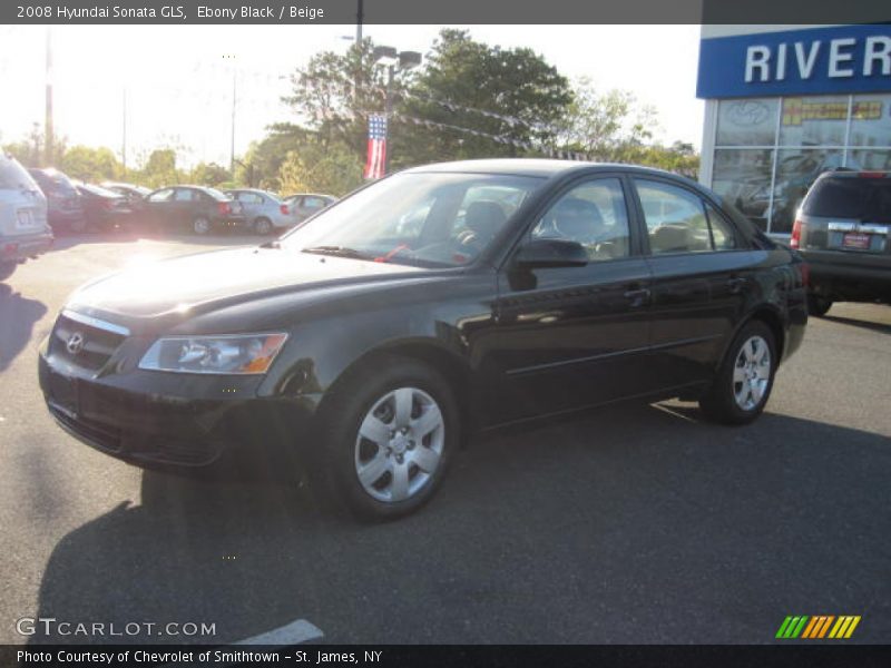 Ebony Black / Beige 2008 Hyundai Sonata GLS