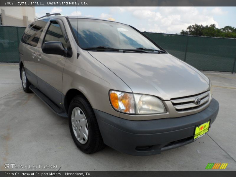 Desert Sand Mica / Oak 2002 Toyota Sienna LE