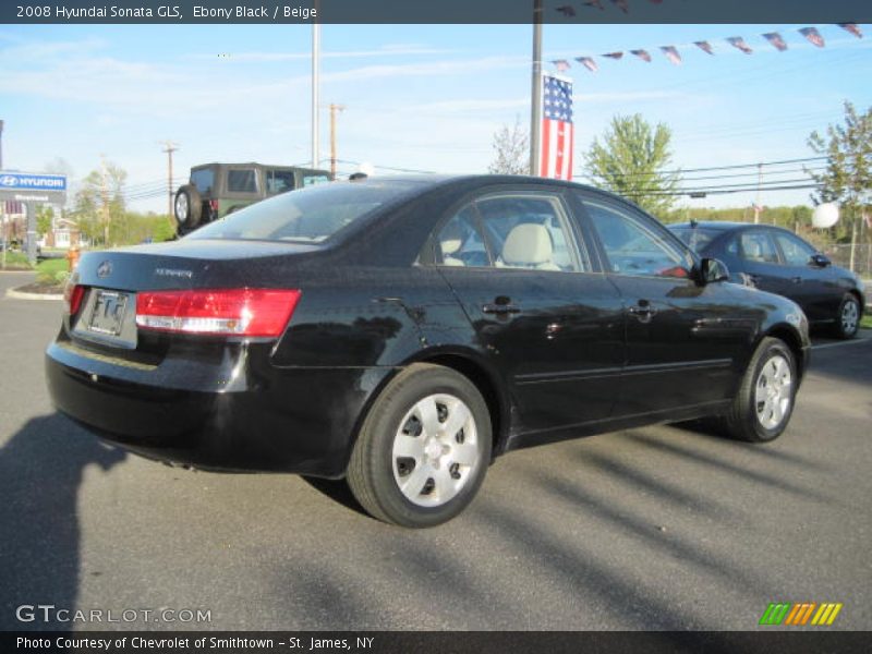 Ebony Black / Beige 2008 Hyundai Sonata GLS