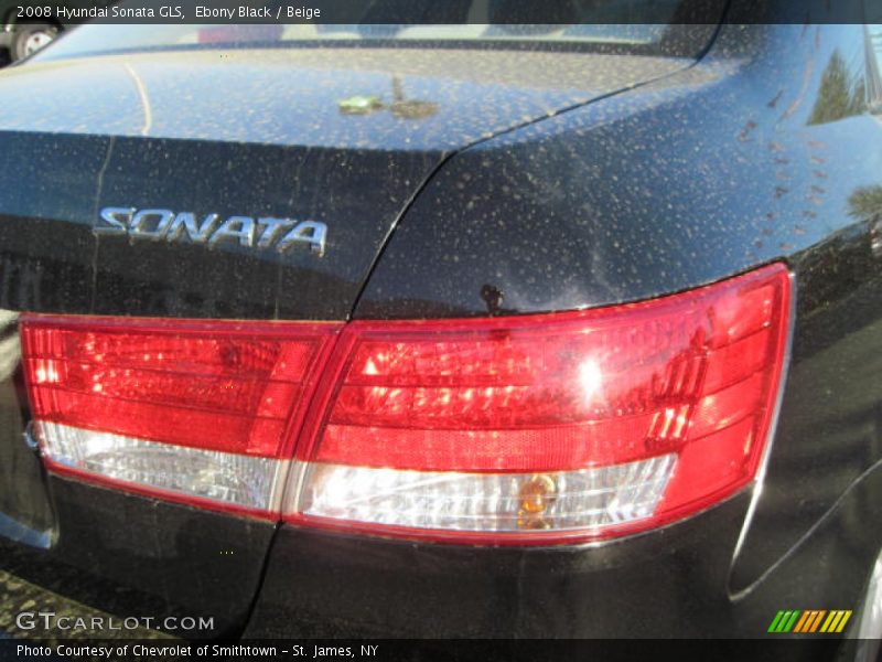 Ebony Black / Beige 2008 Hyundai Sonata GLS