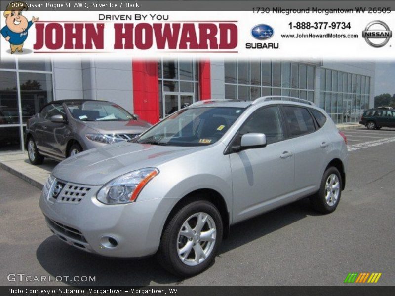 Silver Ice / Black 2009 Nissan Rogue SL AWD
