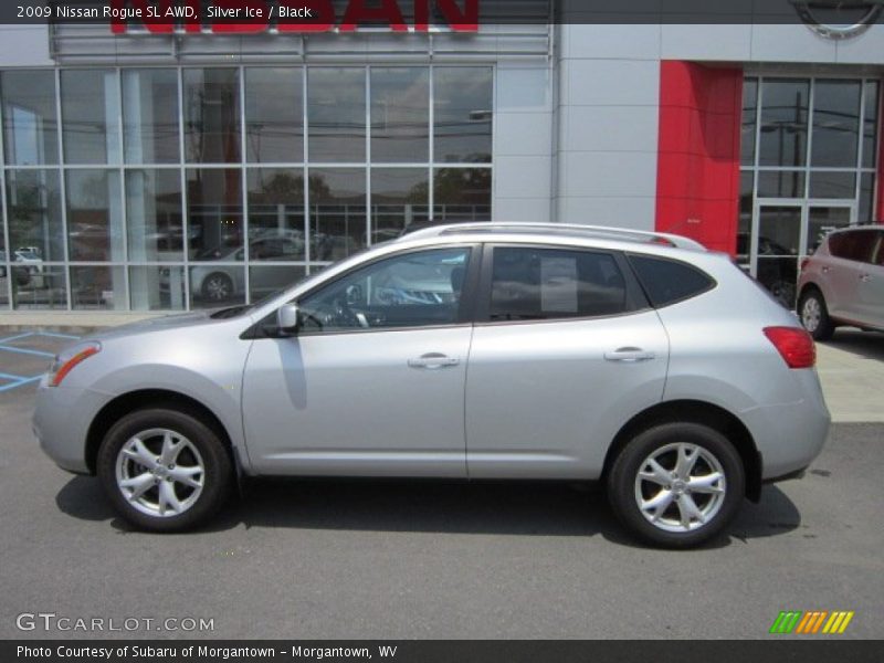Silver Ice / Black 2009 Nissan Rogue SL AWD