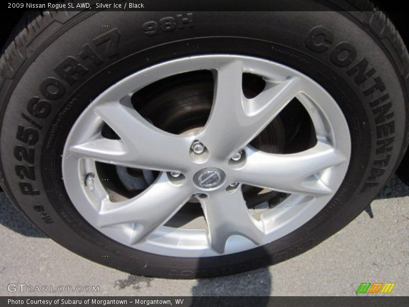 Silver Ice / Black 2009 Nissan Rogue SL AWD