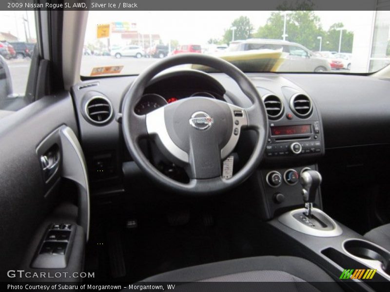 Silver Ice / Black 2009 Nissan Rogue SL AWD