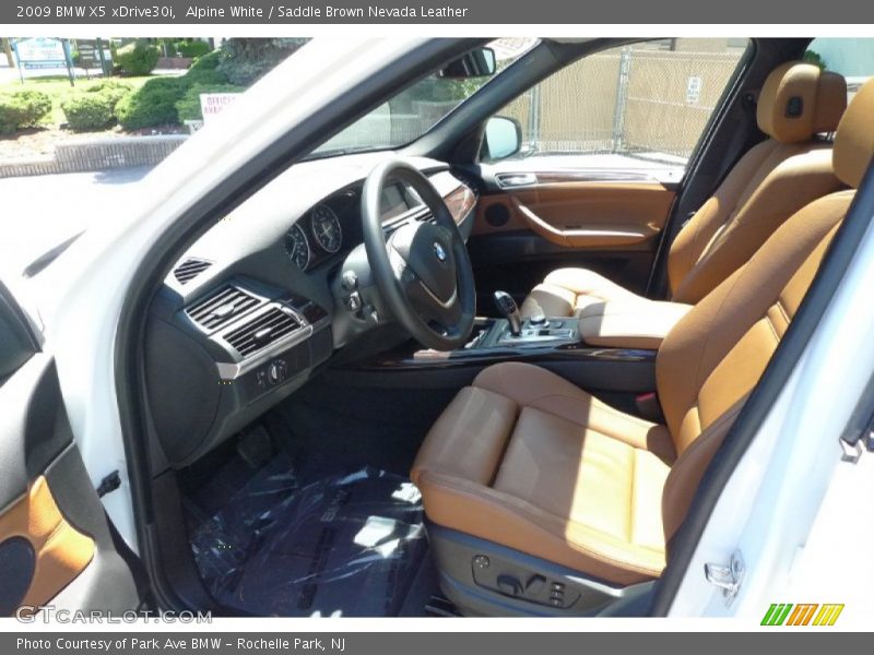 Alpine White / Saddle Brown Nevada Leather 2009 BMW X5 xDrive30i