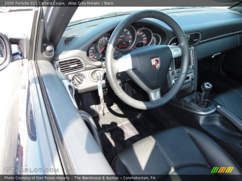 Atlas Grey Metallic / Black 2005 Porsche 911 Carrera Coupe
