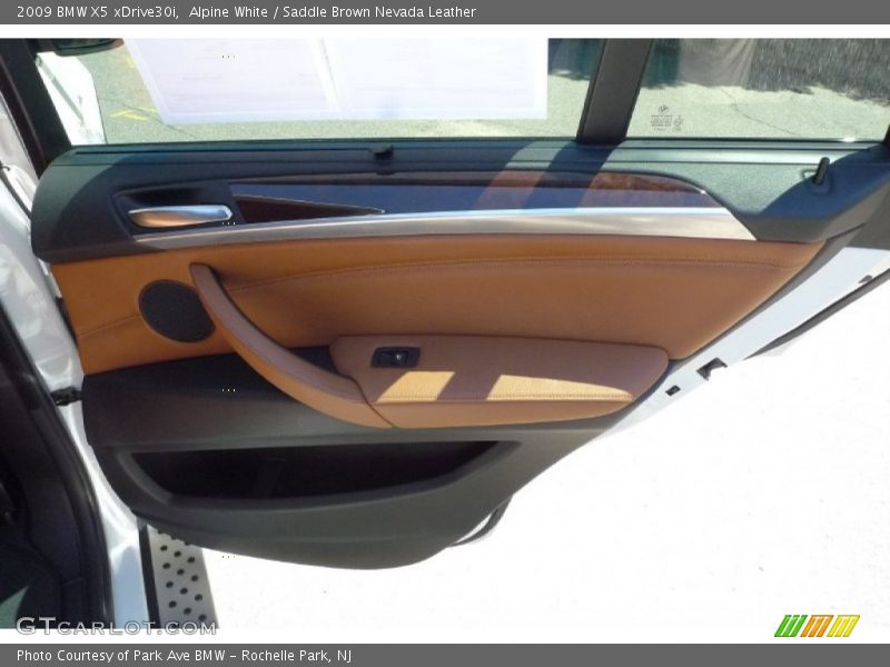 Alpine White / Saddle Brown Nevada Leather 2009 BMW X5 xDrive30i