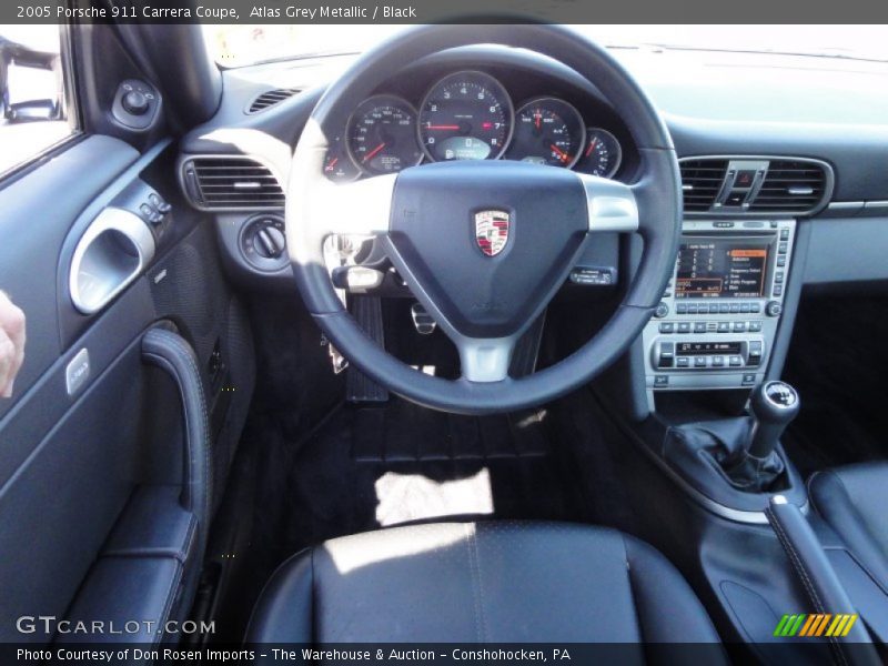 Atlas Grey Metallic / Black 2005 Porsche 911 Carrera Coupe