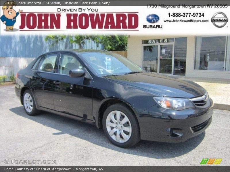 Obsidian Black Pearl / Ivory 2010 Subaru Impreza 2.5i Sedan
