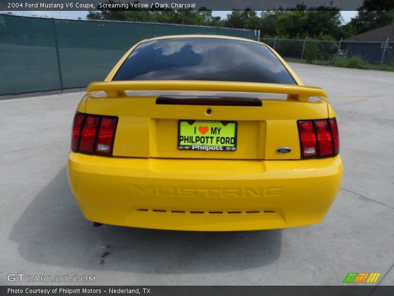 Screaming Yellow / Dark Charcoal 2004 Ford Mustang V6 Coupe