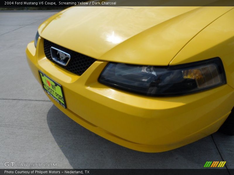 Screaming Yellow / Dark Charcoal 2004 Ford Mustang V6 Coupe