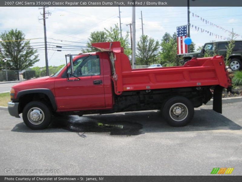 Fire Red / Ebony Black 2007 GMC Sierra 3500HD Classic Regular Cab Chassis Dump Truck