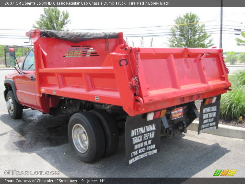 Fire Red / Ebony Black 2007 GMC Sierra 3500HD Classic Regular Cab Chassis Dump Truck