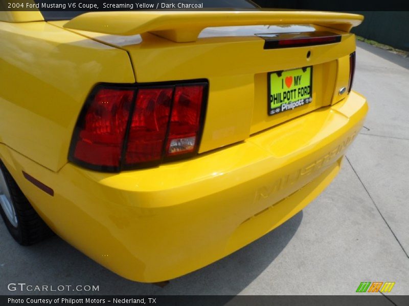 Screaming Yellow / Dark Charcoal 2004 Ford Mustang V6 Coupe
