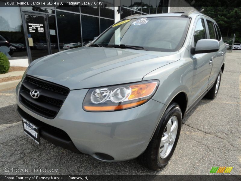 Platinum Sage / Gray 2008 Hyundai Santa Fe GLS 4WD
