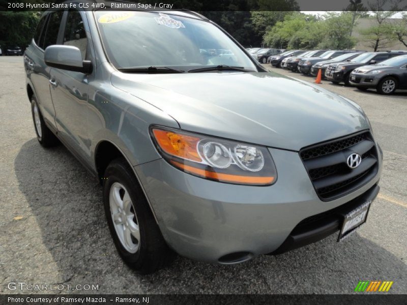 Platinum Sage / Gray 2008 Hyundai Santa Fe GLS 4WD