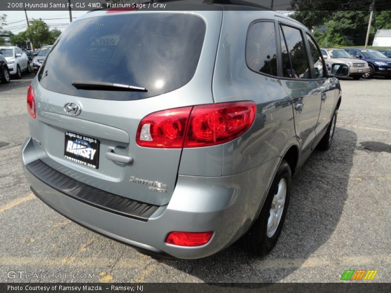 Platinum Sage / Gray 2008 Hyundai Santa Fe GLS 4WD