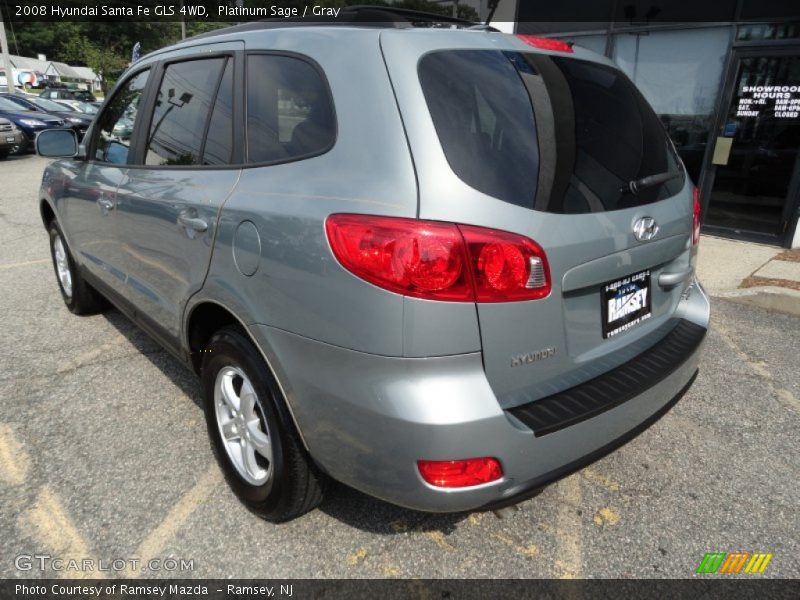 Platinum Sage / Gray 2008 Hyundai Santa Fe GLS 4WD