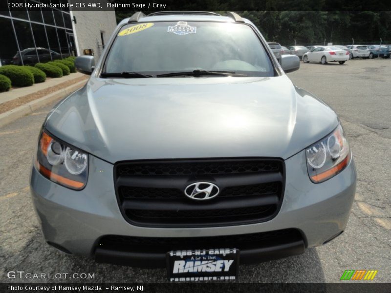 Platinum Sage / Gray 2008 Hyundai Santa Fe GLS 4WD